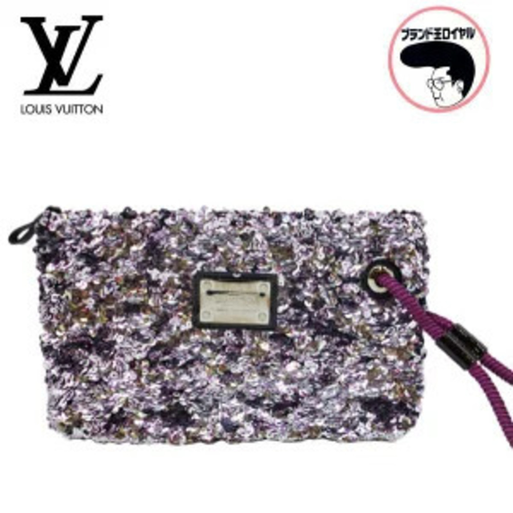 LOUIS VUITTON Sequin Clutch Pochette Rococo